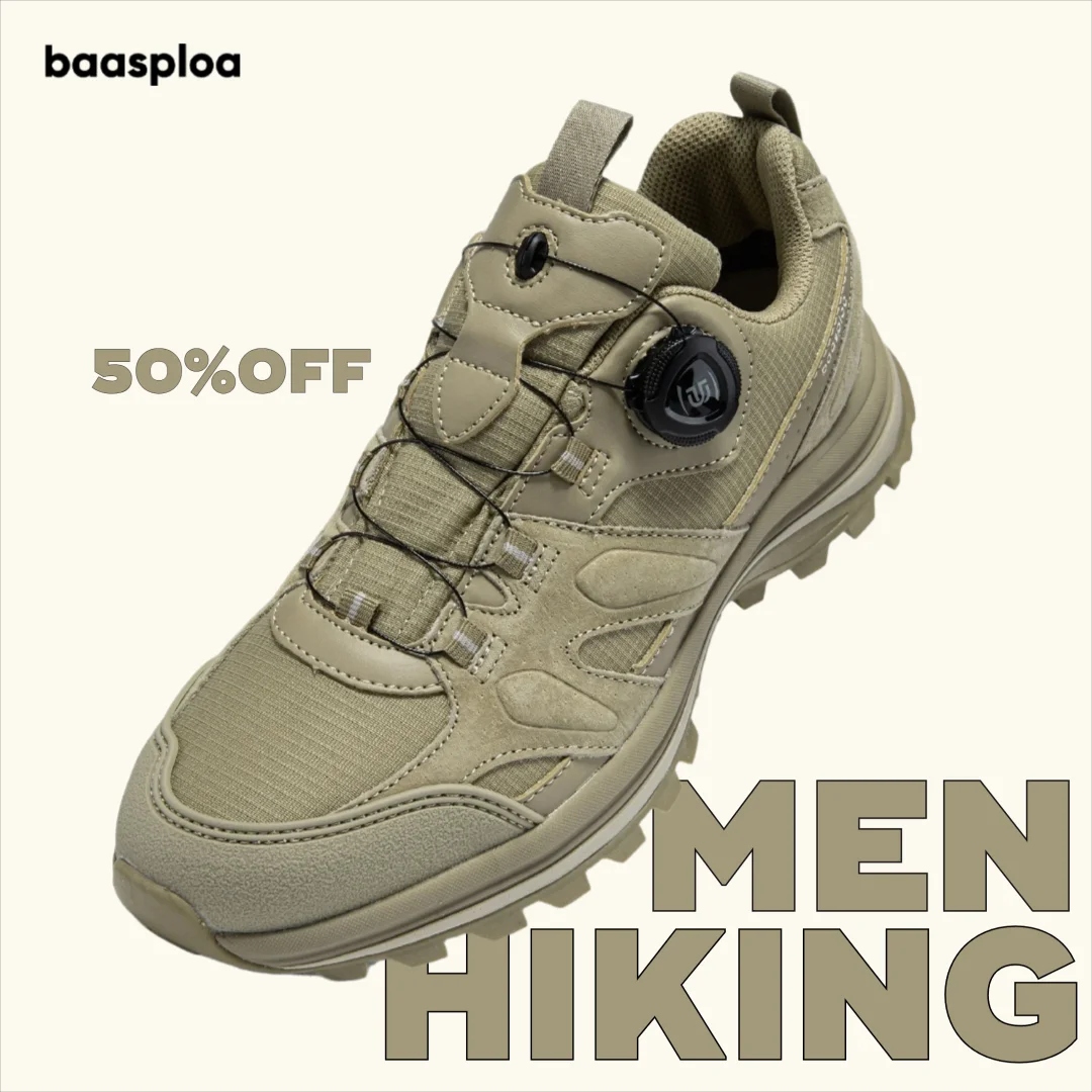 Climbing Shoe Beginner - Baasploa Herren-Wanderschuhe aus Leder, modische, leichte