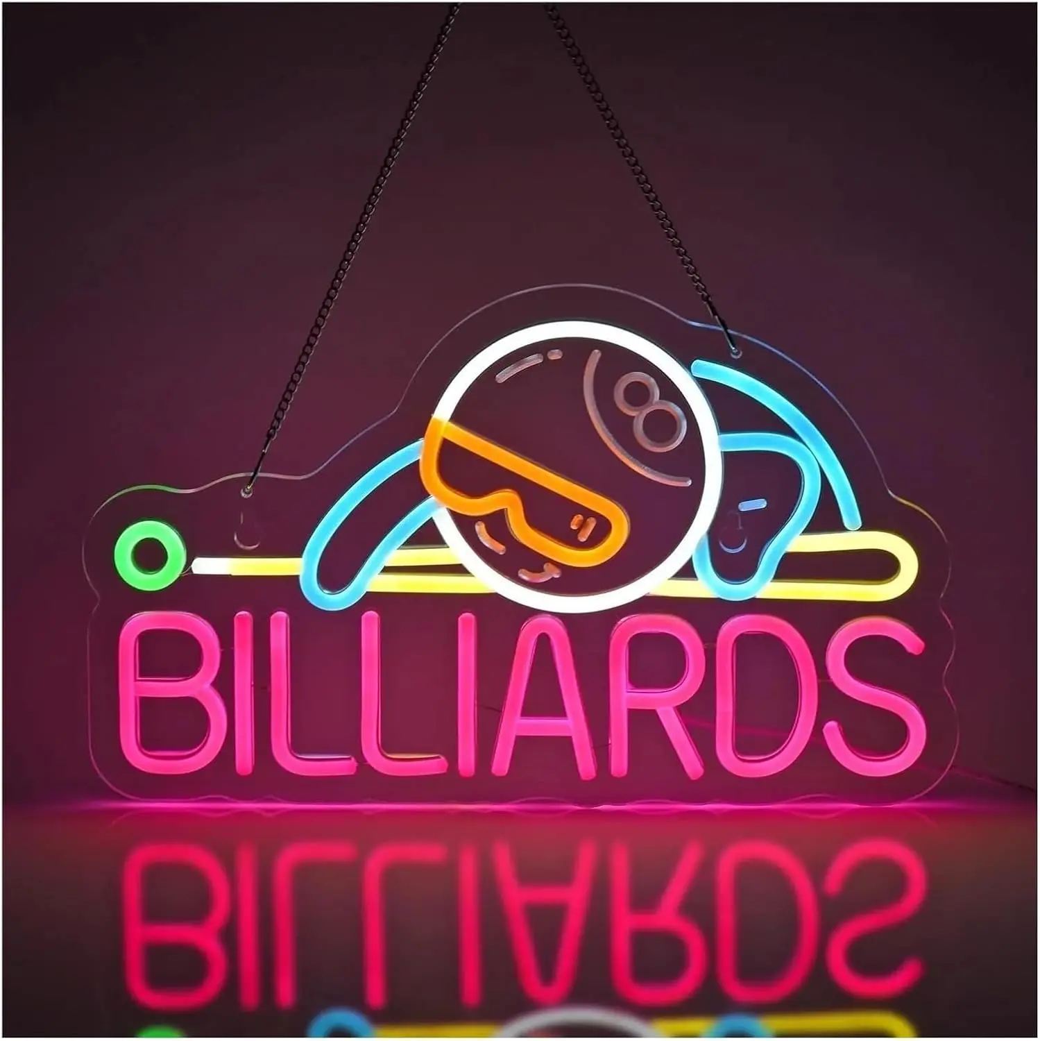 Billard 8-Ball LED-Neonschild  – Outdoor Sports Hall Bewertung und Preis